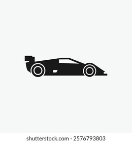 race car, perfect for logos, branding, or automotive-themed designs.