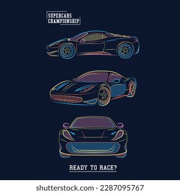 race, car, racer, line graphic, vector, championship, boys, t-shirt, print