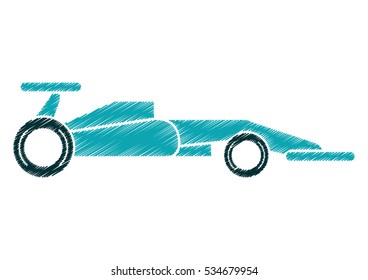 Race car of racing concept