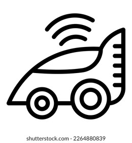 Race car rc icon outline vector. Radio model. Remote robot