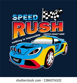 race car speed,vector car illustration - Vector