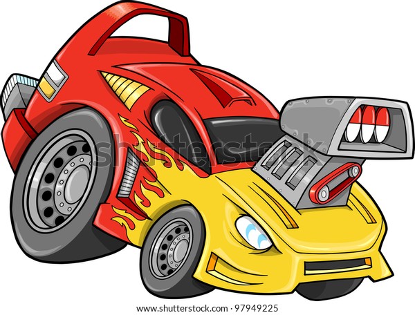 Race Car\
Street Car Vehicle Vector Illustration\
art