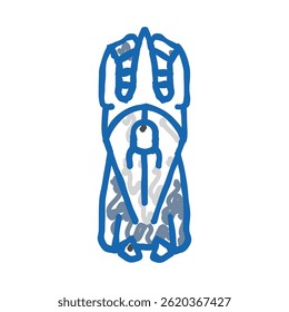 race car top view doodle icon sketch vector. race car top view sign. isolated symbol illustration