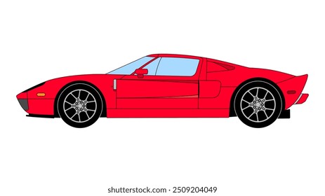 Race car USA vector speed vehicle icon us classic sport