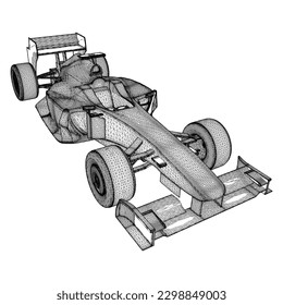 Race Car Vector 19. Ilustración Aislada En Fondo Blanco. Ilustración vectorial de un coche deportivo de carrera.