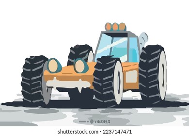 Rennwagen mit Vektorfarbe auf der Straße