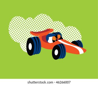race car vector graphic illustration