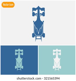 Race car vector icon.