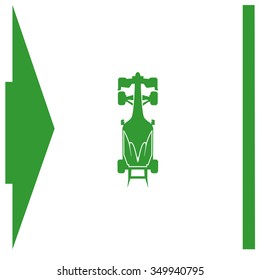 Race car vector icon.