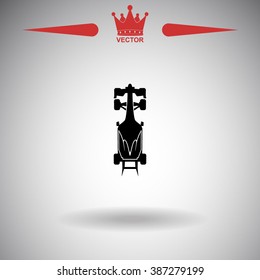 Race car vector icon.