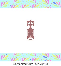 Race car vector icon on white background. Isolated illustration. Business picture.