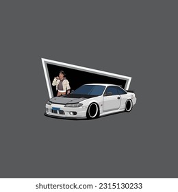 Race Car Vector Illustration Artwork