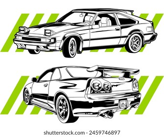 Race Car vector illustration. Drift car vector design