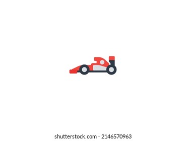 Race car Vector Isolated Emoticon. Race car Icon