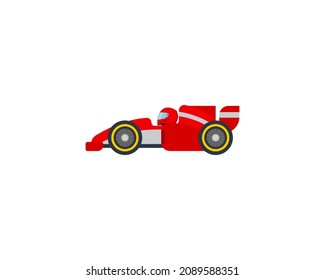 Race car vector isolated icon. Emoji illustration. Fast car vector emoticon