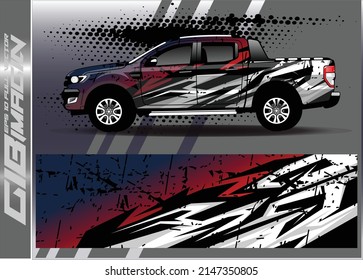 Race car wrap decal designs. Abstract racing and sport background for car livery or daily use car vinyl sticker