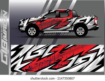 Race car wrap decal designs. Abstract racing and sport background for car livery or daily use car vinyl sticker
