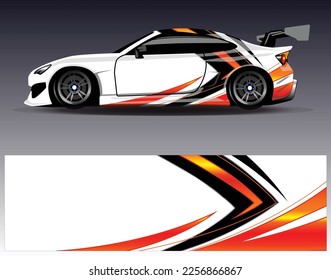 Race car wrap decal designs. Abstract racing and sport background for car livery or daily use car vinyl sticker