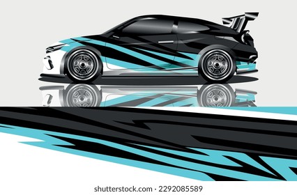 Diseños de calcomanías de ajuste de coches de carrera