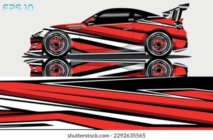Diseños de calcomanías de ajuste de coches de carrera. Carreras abstractas y antecedentes deportivos para el transporte de automóviles o para el uso diario de pegatinas de vinilo de coches