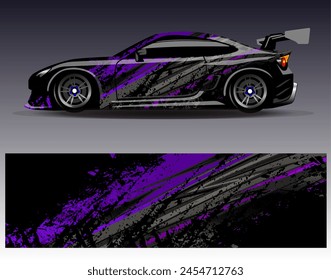 Race car wrap decal designs. Abstract racing and sport background for car livery or daily use car vinyl sticker