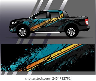 Race car wrap decal designs. Abstract racing and sport background for car livery or daily use car vinyl sticker