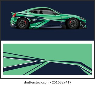Ilustraciones de diseño de envoltura de coche de carrera