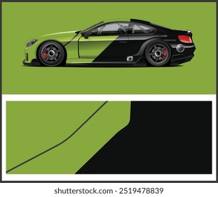 Ilustrações de design de envoltório de carro de corrida