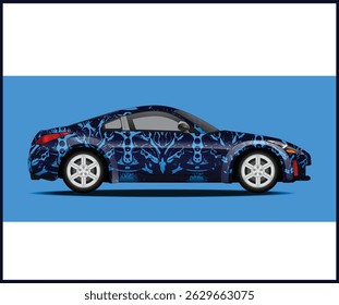Race car wrap design illustrations graphics