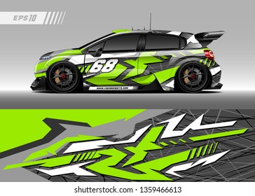 Race car wrap design vector. Graphic abstract stripe racing background kit designs for wrap vehicle, race car, rally, adventure and livery
