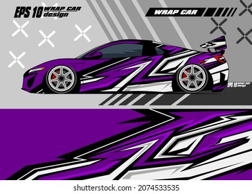 Race car wrap design vector