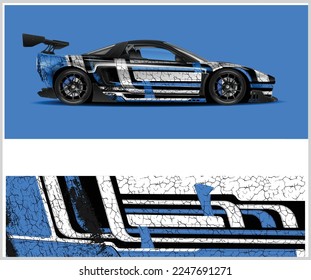 Race car wrap design vector for vehicle vinyl sticker