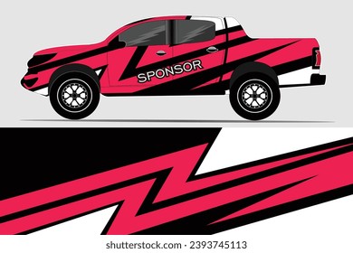 Race car wrap design vector for vehicle truck vinyl stickers and automotive sticker livery