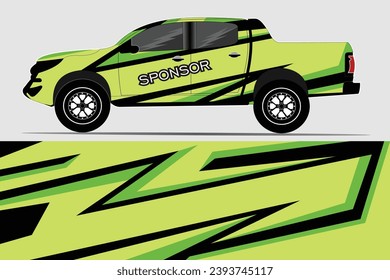 Race car wrap design vector for vehicle truck vinyl stickers and automotive sticker livery