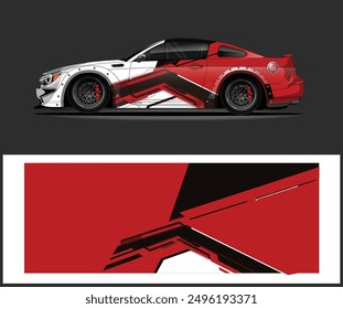 Diseños de envoltura de coche de carreras. Fondo de carreras de rayas Abstractas
