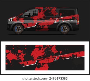 Diseños de envoltura de coche de carreras. Fondo de carreras de rayas Abstractas