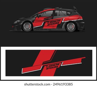 Diseños de envoltura de coche de carreras. Fondo de carreras de rayas Abstractas