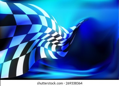 Race, Checkered Flag Background Vector