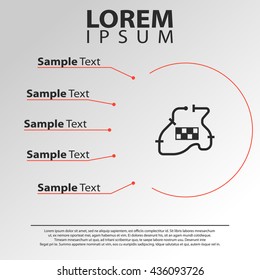race circuit icon. race circuit infographics template