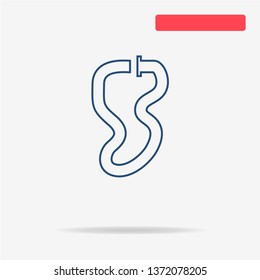 Race circuit icon. Vector concept illustration for design.