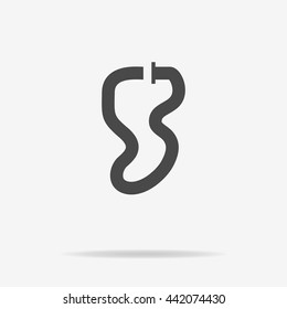 Race circuit icon. Vector concept illustration for design.