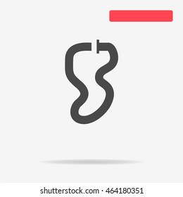 Race circuit icon. Vector concept illustration for design.