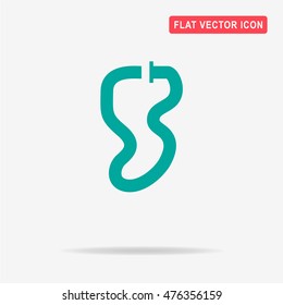 Race circuit icon. Vector concept illustration for design.