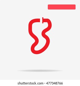 Race circuit icon. Vector concept illustration for design.