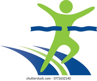 Race Clip Art Blue and Green