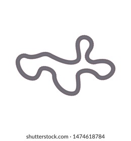 Race competition road or speed track top view the flat vector illustration isolated on white background. Asphalt circuit speedway for web projects and mobile apps.