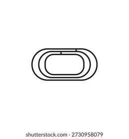Rennbahn Symbol Illustration Element Design