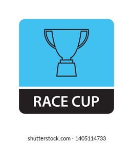Race cup icon for web and mobile