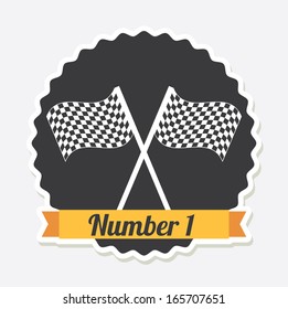 race  design  over background vector illustration 