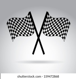 race  design  over gray background vector illustration 